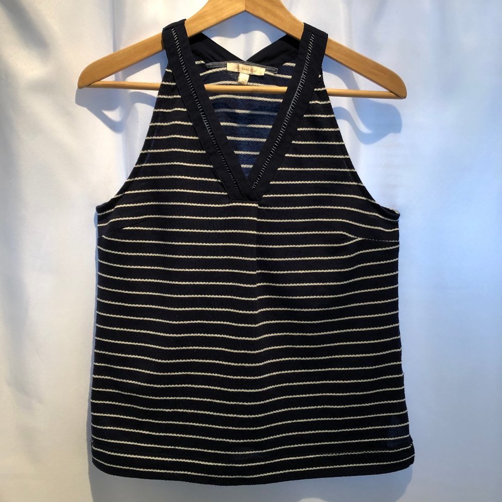 SKIES ARE BLUE | Tank Top | M | Navy & White